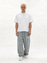 Logo Graphic Sweatpants Cotton Blend Baggy Fit - kyova