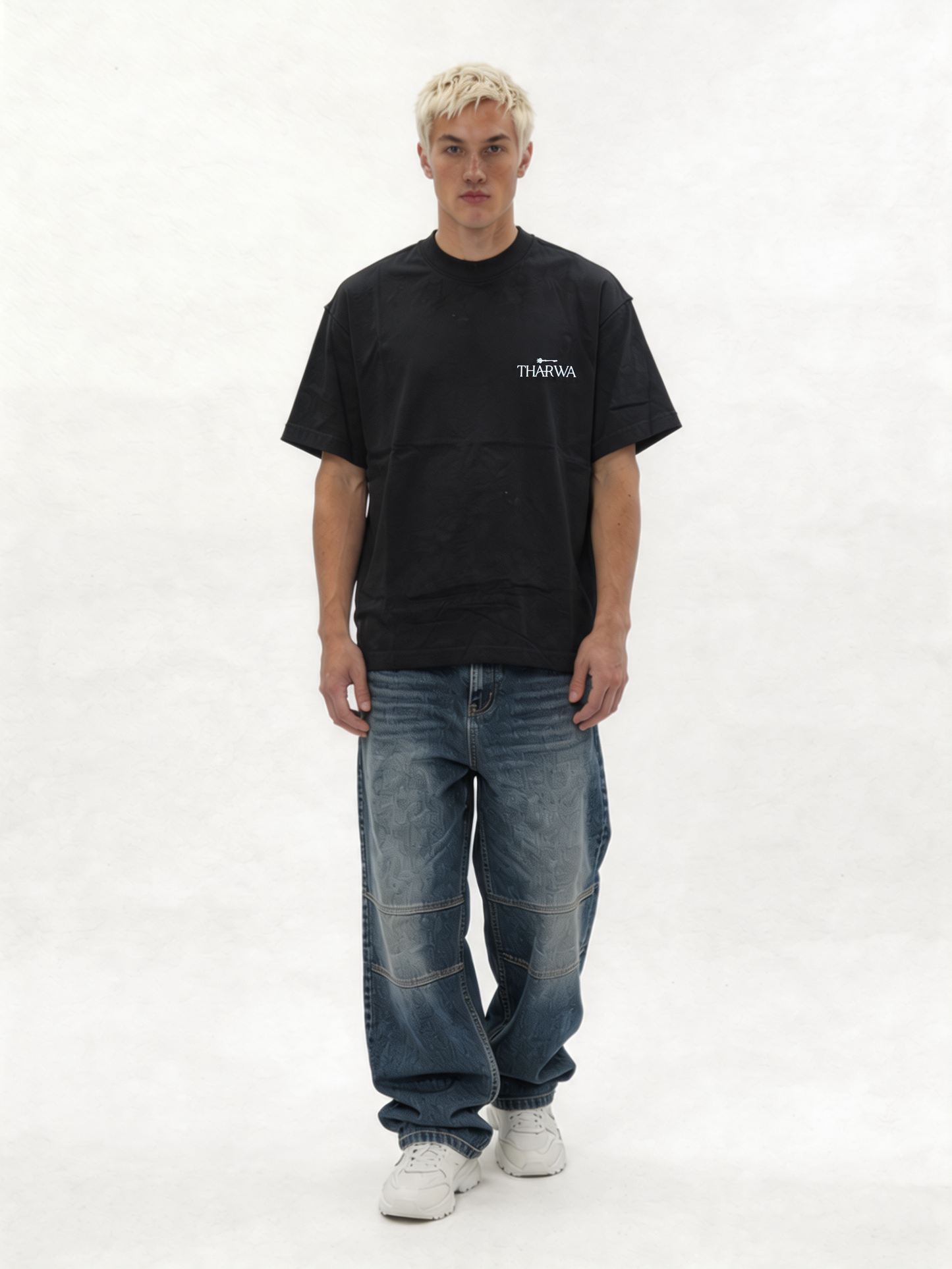 Back Print T-Shirt Cotton Oversized Fit - tharwa