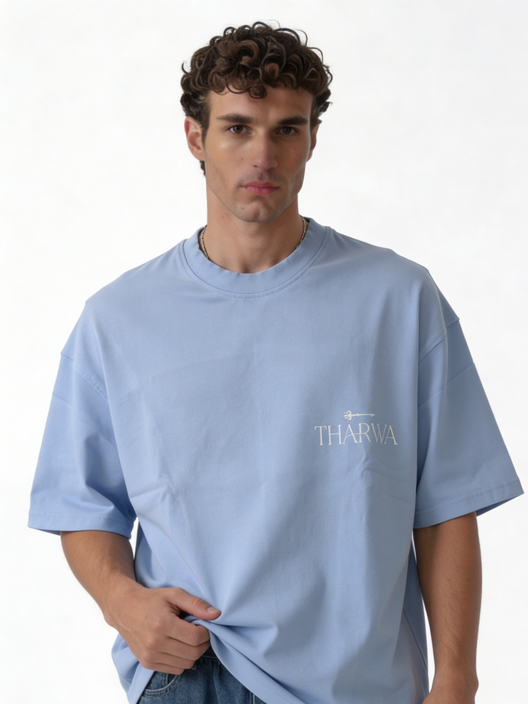 Logo Graphic T-Shirt Cotton Oversized Fit - tharwa