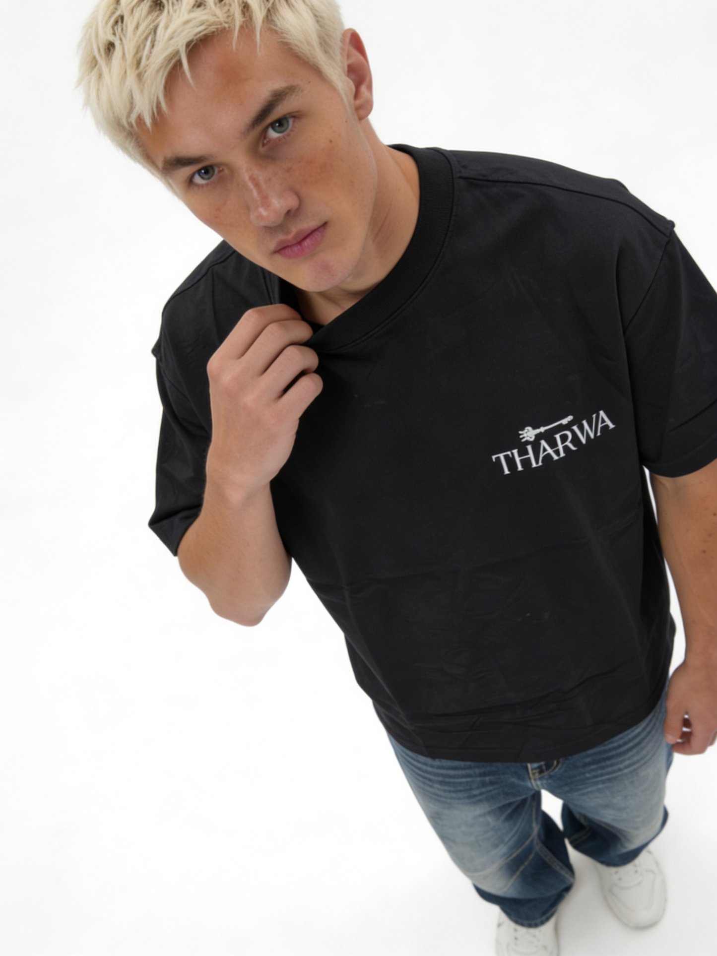 Back Print T-Shirt Cotton Oversized Fit - tharwa