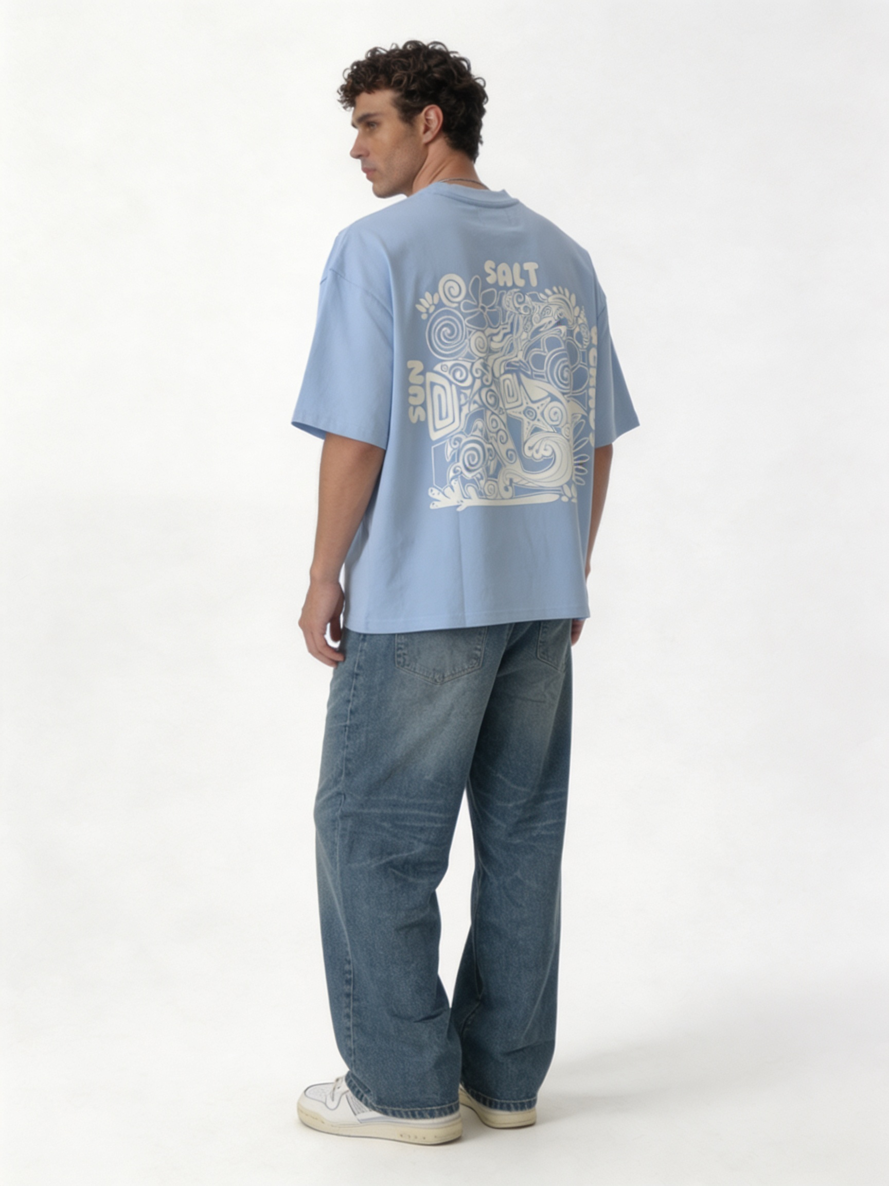 Logo Graphic T-Shirt Cotton Oversized Fit - tharwa