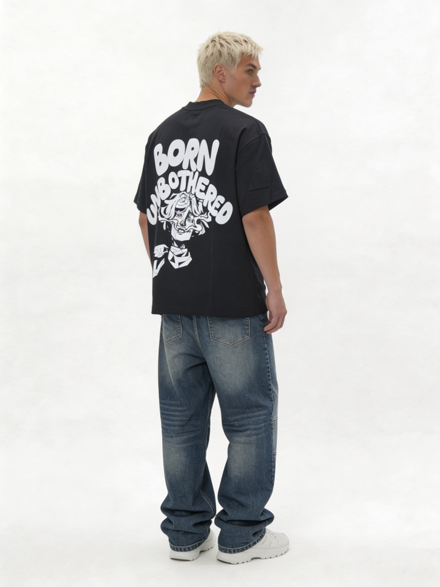 Back Print T-Shirt Cotton Oversized Fit - tharwa