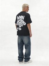 Back Print T-Shirt Cotton Oversized Fit - tharwa