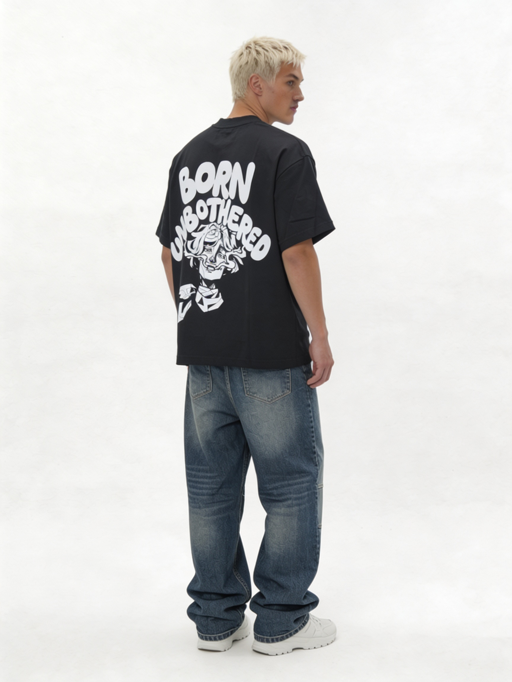 Back Print T-Shirt Cotton Oversized Fit - tharwa