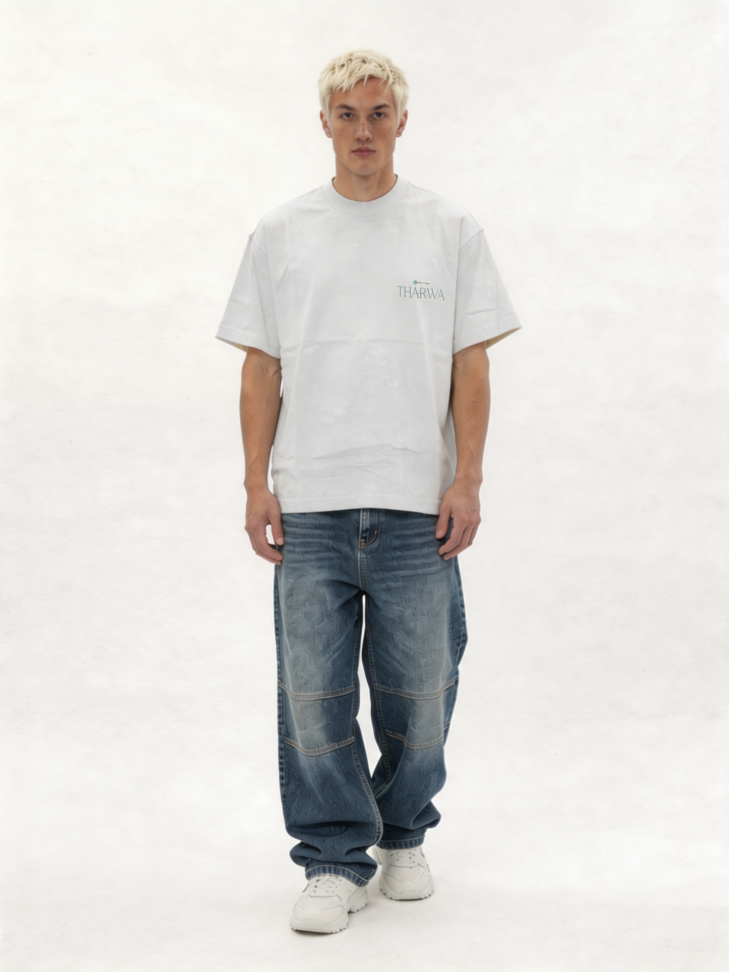 Back Print T-Shirt Cotton Oversized Fit - tharwa