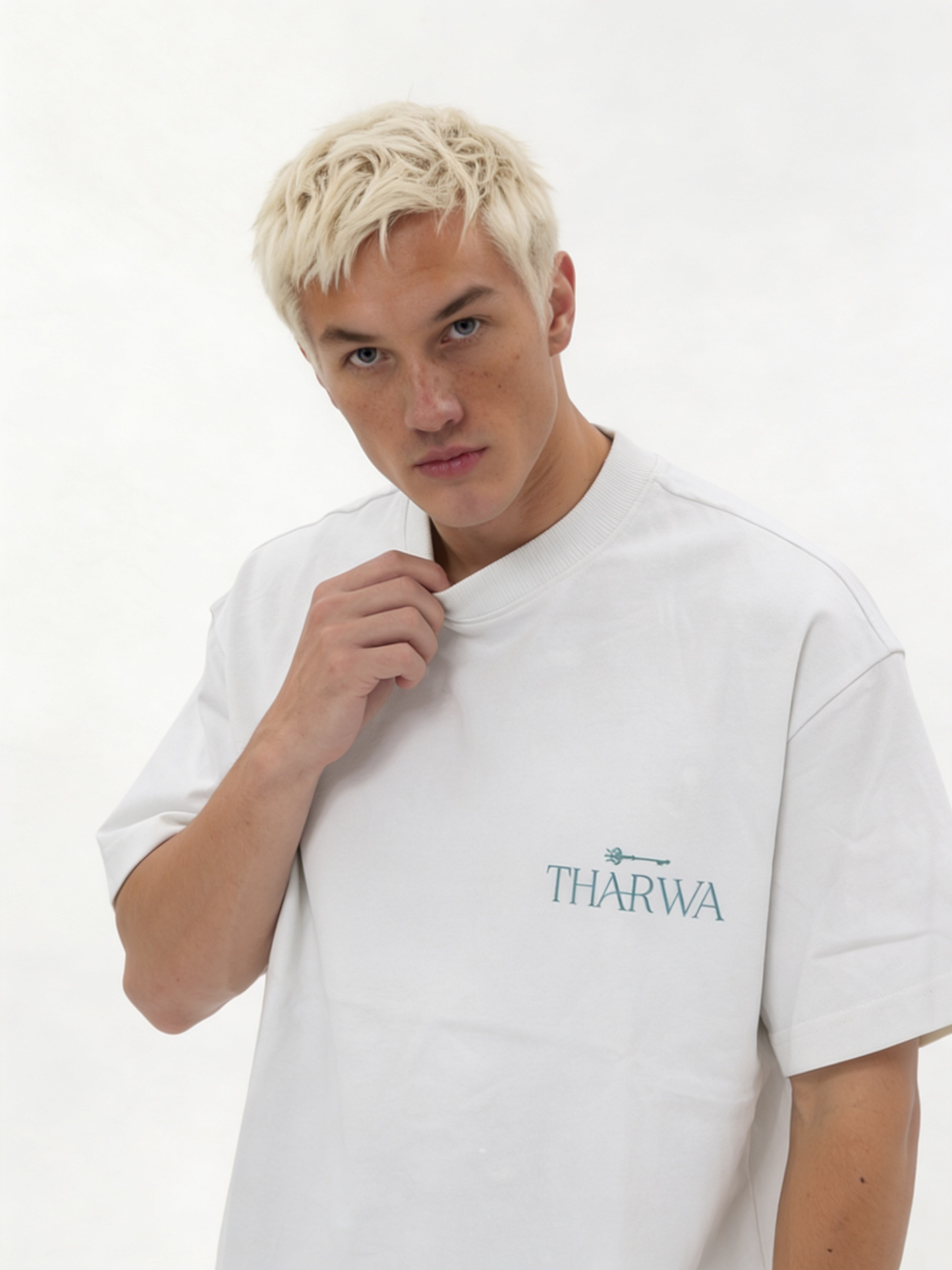 Back Print T-Shirt Cotton Oversized Fit - tharwa