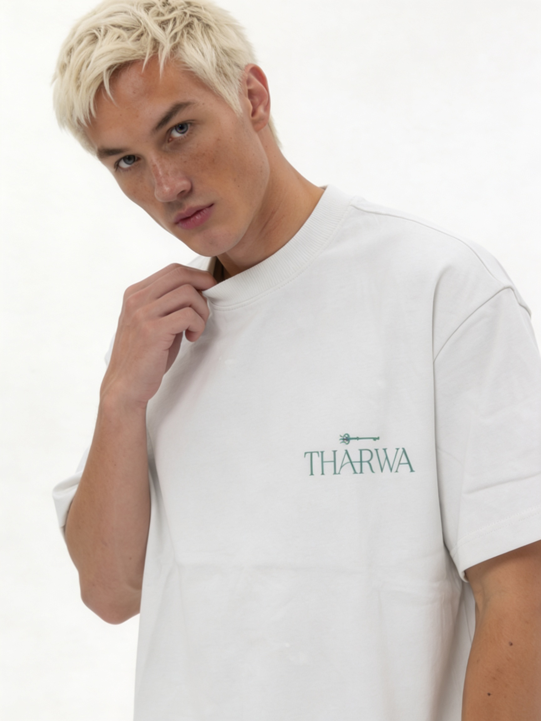Back Print T-Shirt Cotton Oversized Fit - tharwa