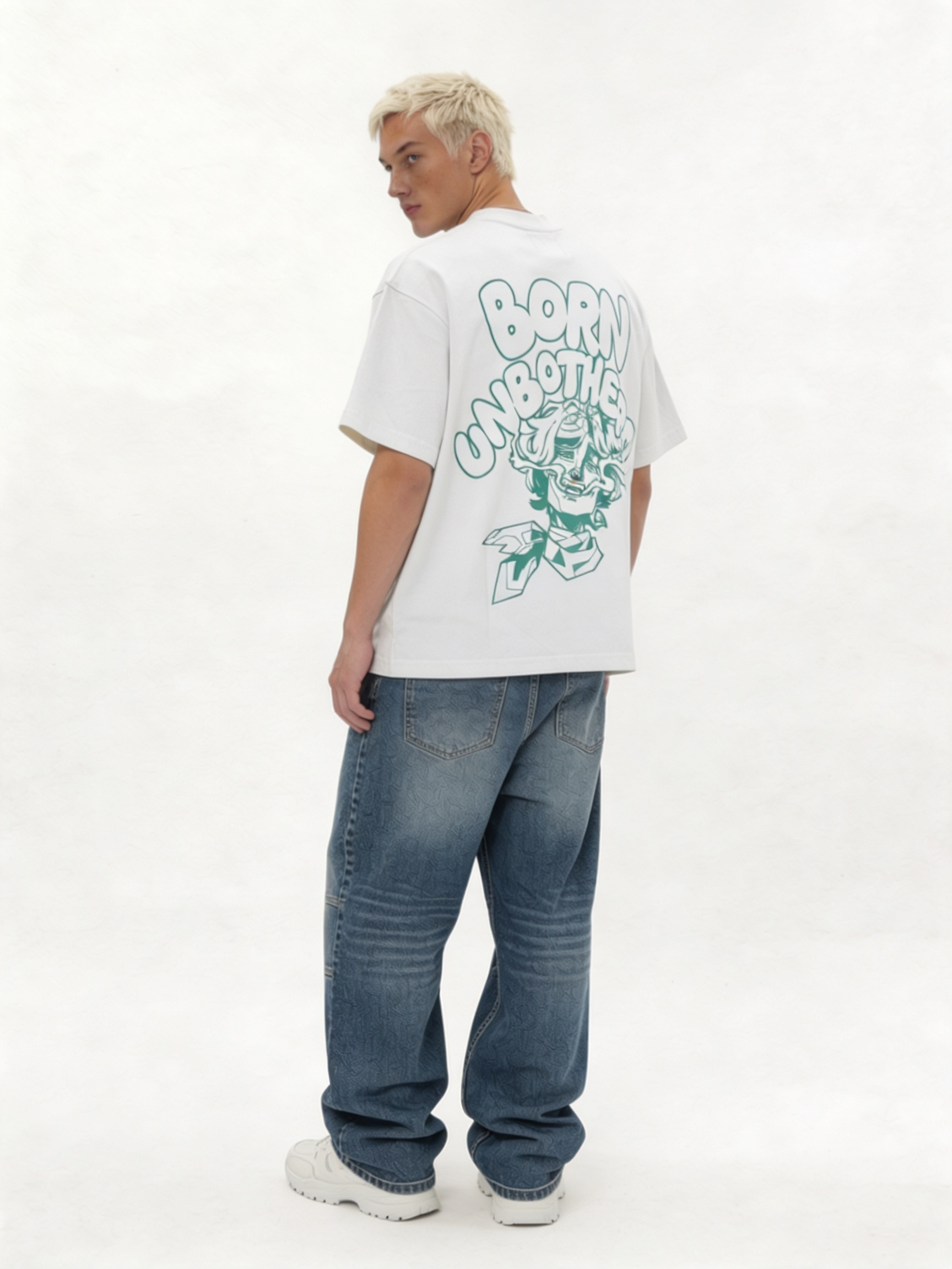 Back Print T-Shirt Cotton Oversized Fit - tharwa