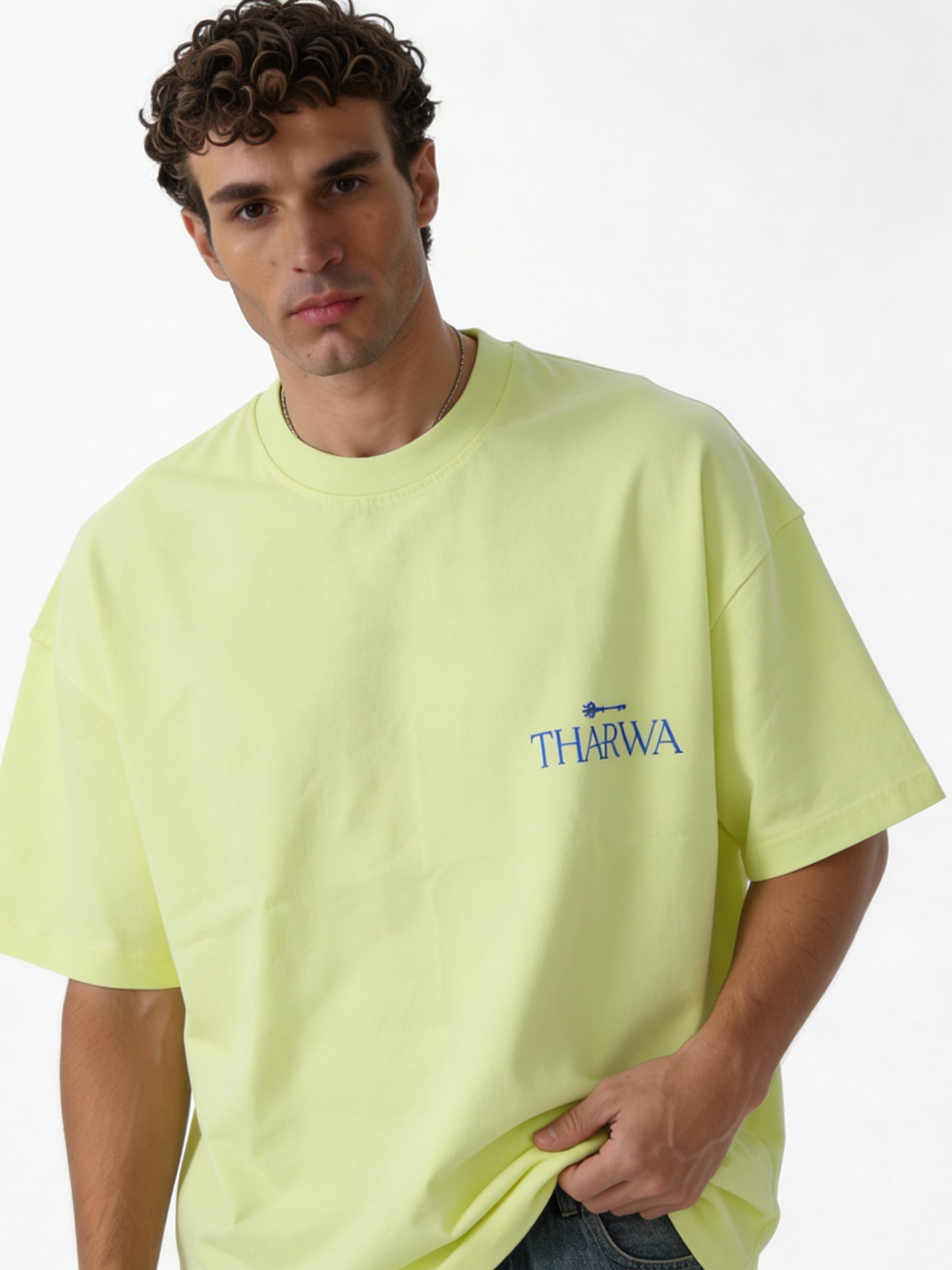 Back Print T-Shirt Cotton Oversized Fit - tharwa