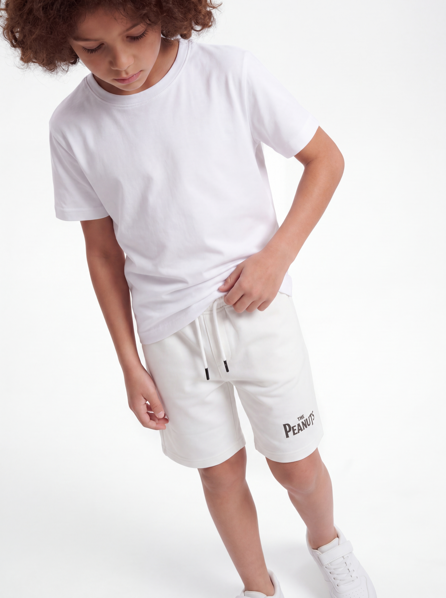 Logo Graphic Shorts Cotton Blend Relaxed Fit - seven kids
