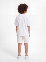 Logo Graphic Shorts Cotton Blend Relaxed Fit - seven kids