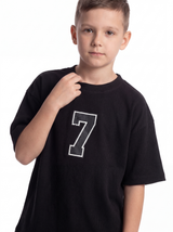 Logo Graphic T-Shirt Cotton Oversized Fit - seven kids