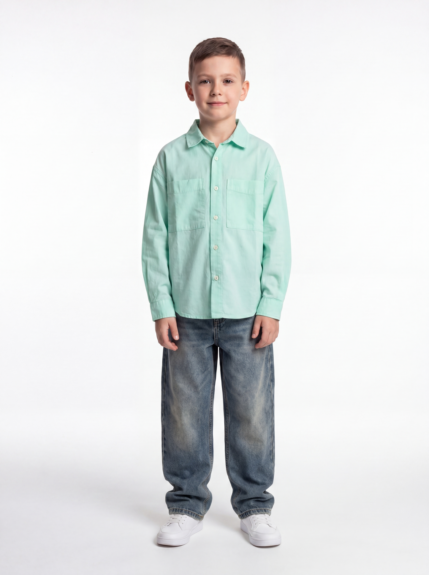 Buttoned Shirt Cotton Oversized Fit - seven kids