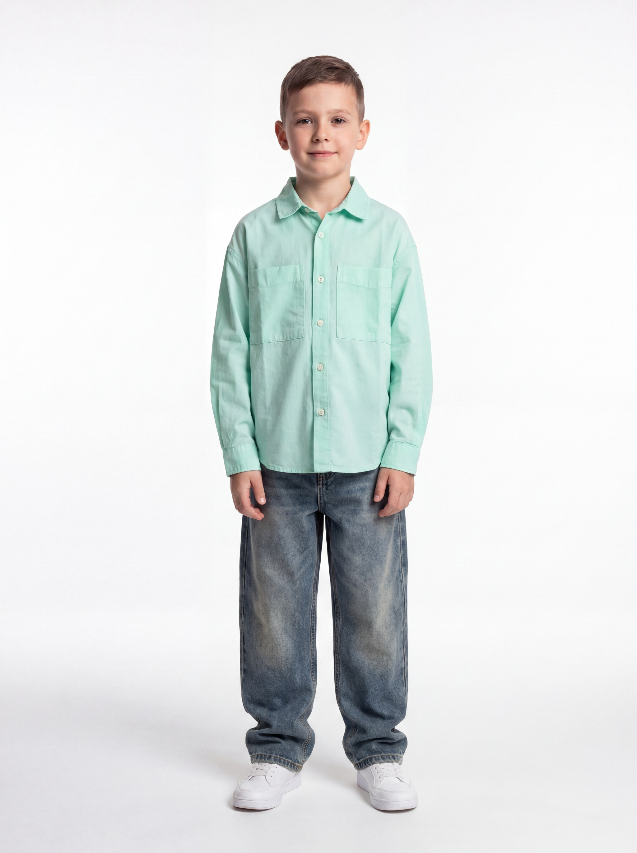 Buttoned Shirt Cotton Oversized Fit - seven kids