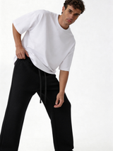 Ribbed Drawstring Pants Knit Wide Leg - Brotherhood
