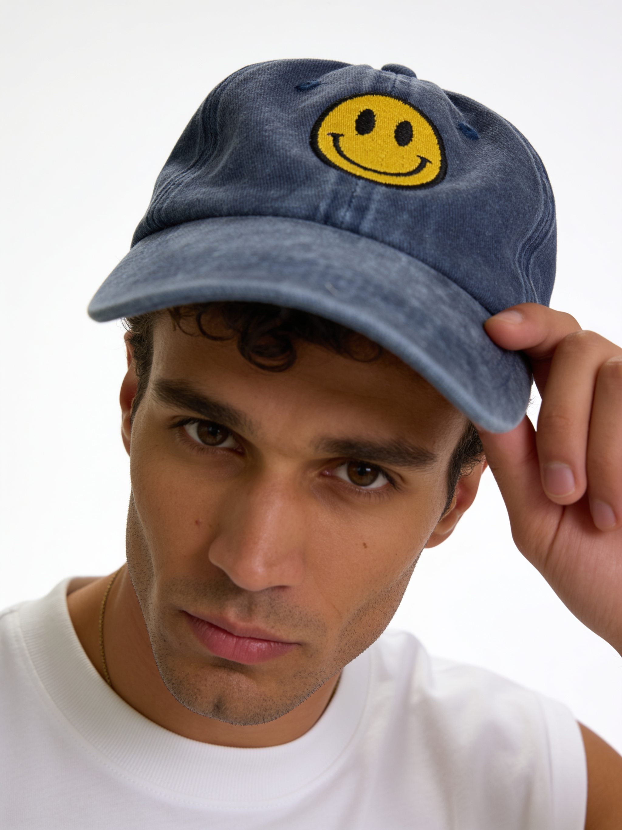 Smiley Washed Cap - Capp