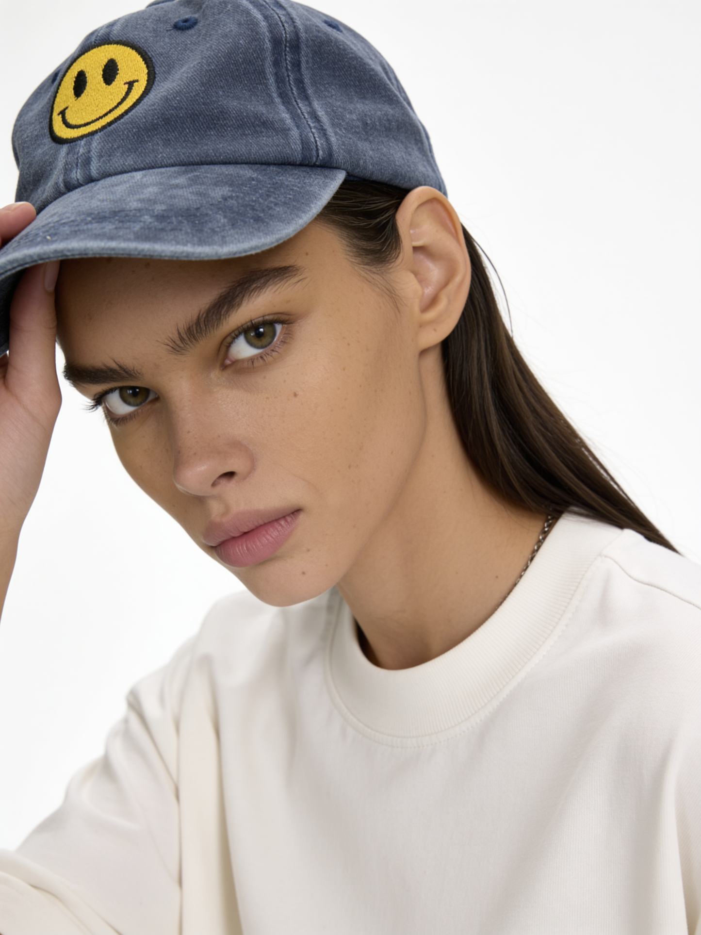 Smiley Washed Cap - Capp
