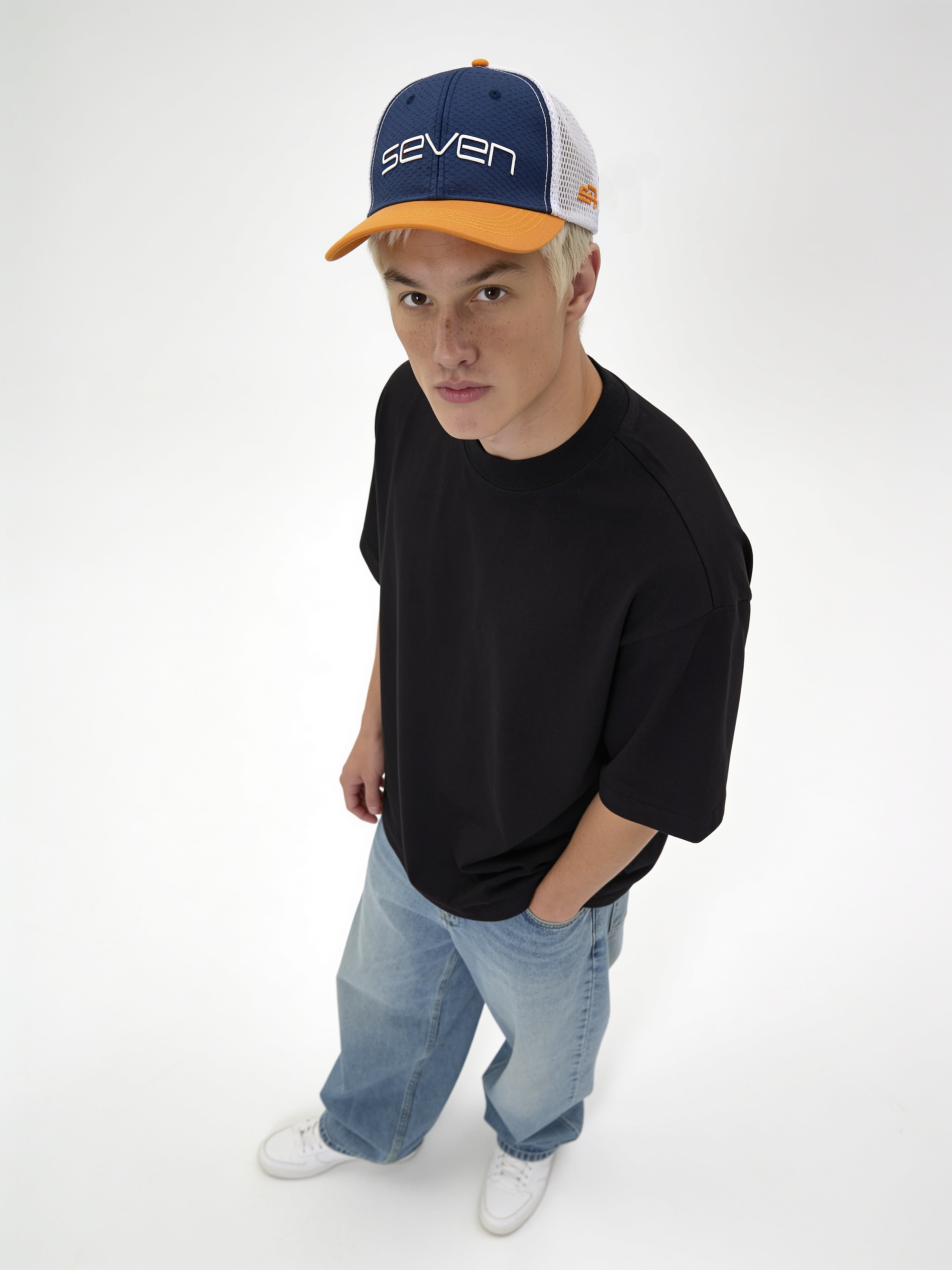 Seven Logo Graphic Trucker Cap - SEVEN