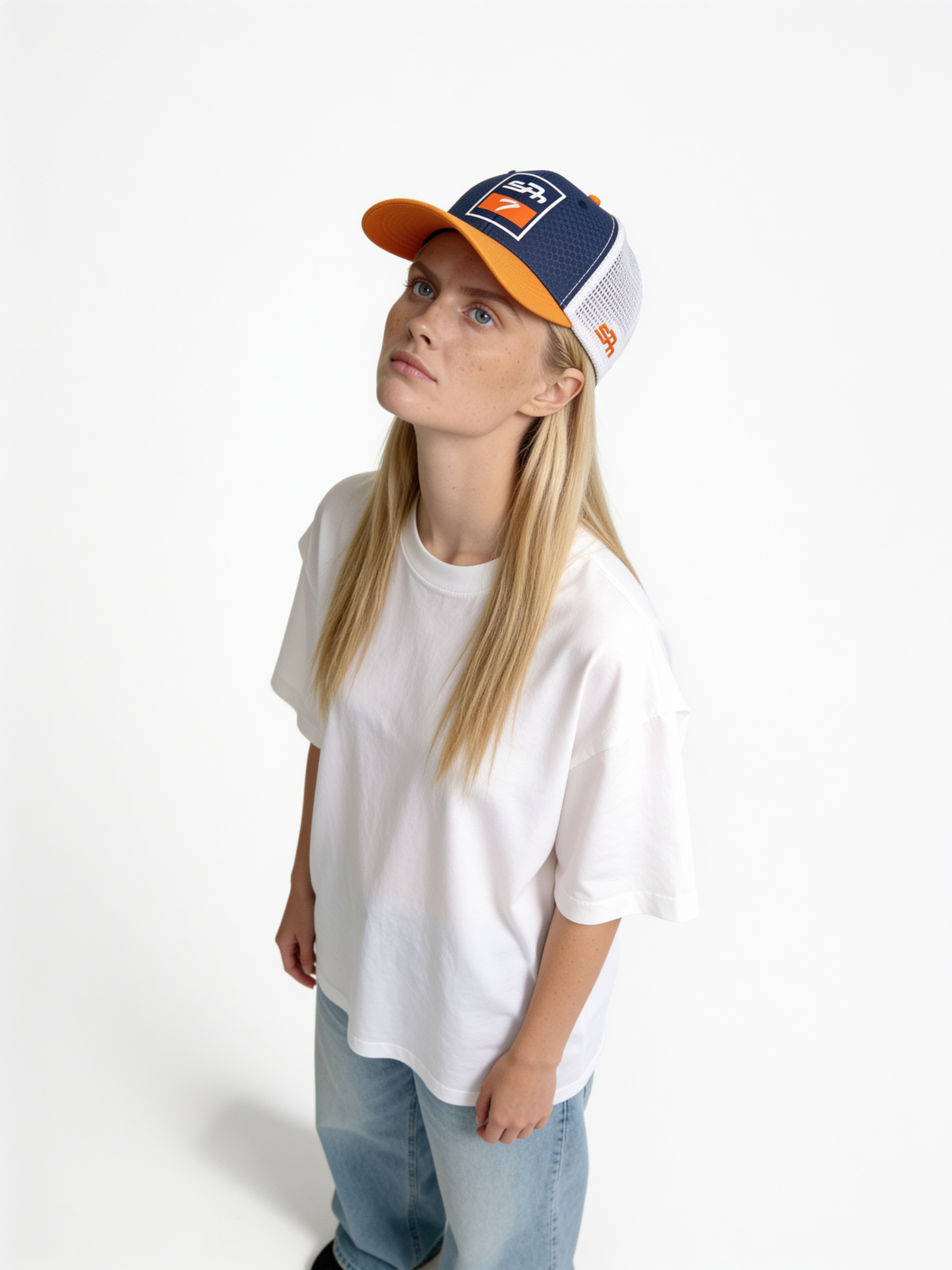 seven Logo Graphic Trucker Cap - SEVEN