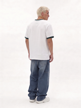 Ribbed Collar Graphic T-Shirt Regular Fit - JE-X