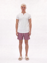 Tropical Motif Swim Shorts Regular Fit - Void - VEN0044