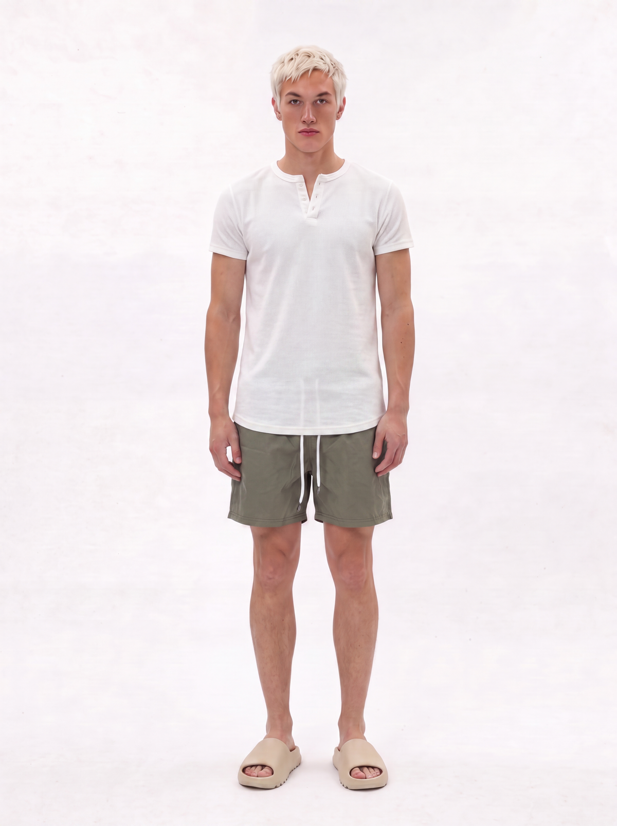 Tropical Motif Swim Shorts Regular Fit - Void - VEN0044