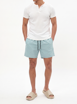 Tropical Motif Swim Shorts Regular Fit - Void - VEN0044
