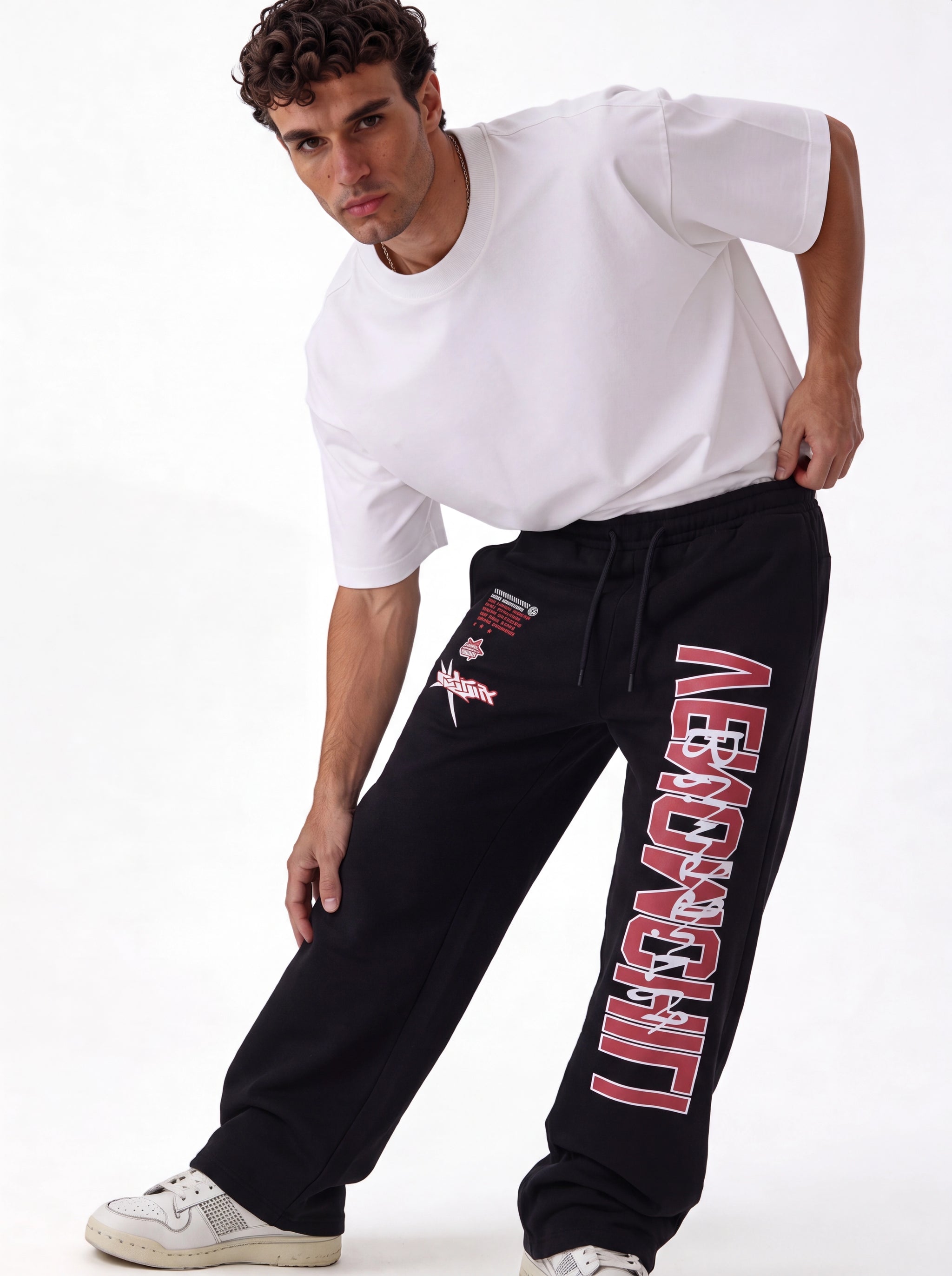 Printed Graphic Pants Cotton Relaxed Fit - Eleven