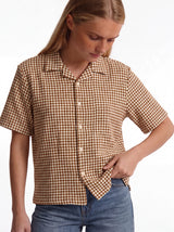 Boxy Checkerboard Jacquard Bowling Shirt - 1932