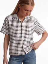 Boxy Geometric Jacquard Bowling Shirt - 1932
