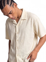 Boxy Textured Seersucker Bowling Shirt - 1932