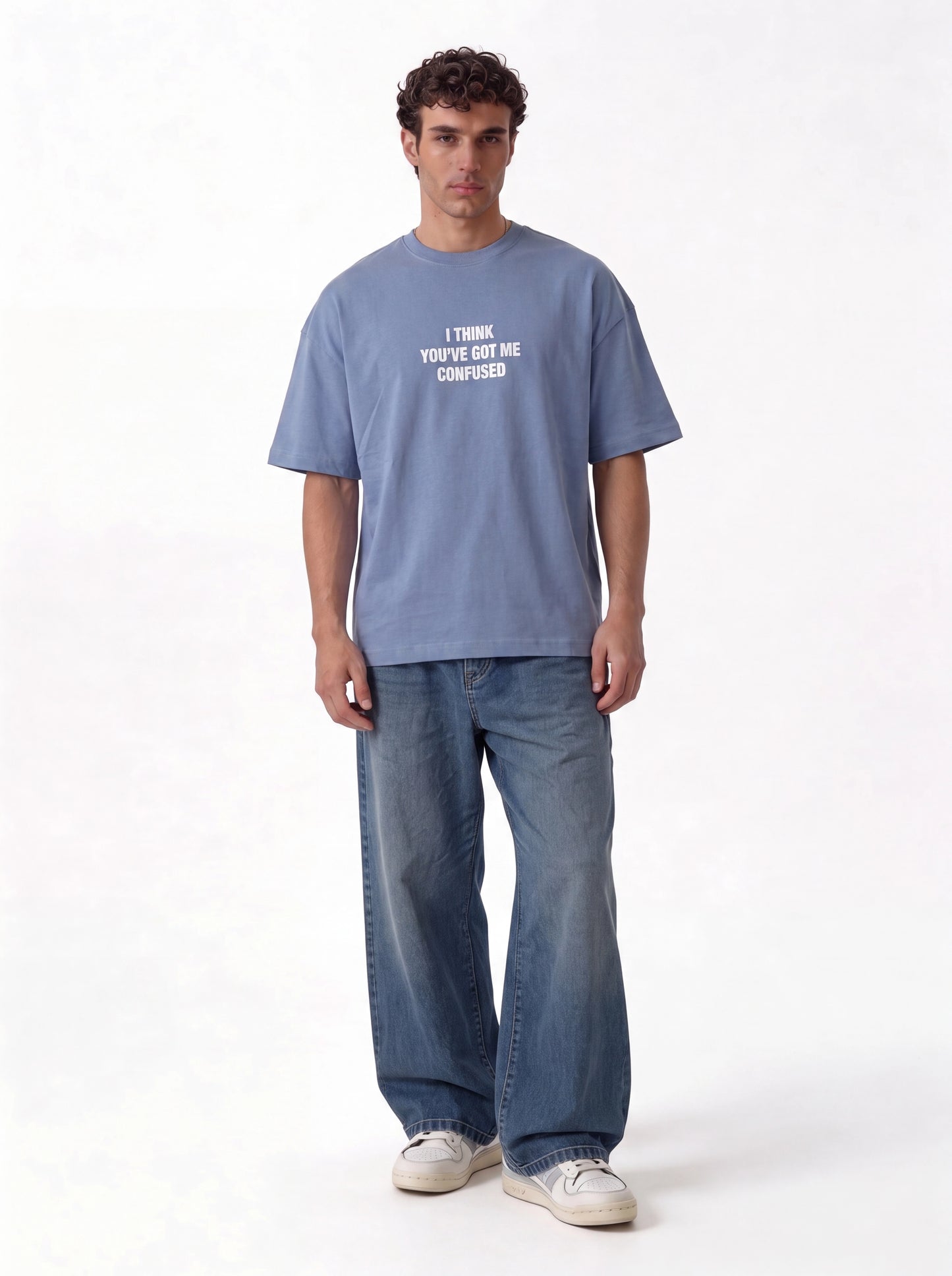 Typography Back Print T-Shirt Cotton Oversized Fit - seven