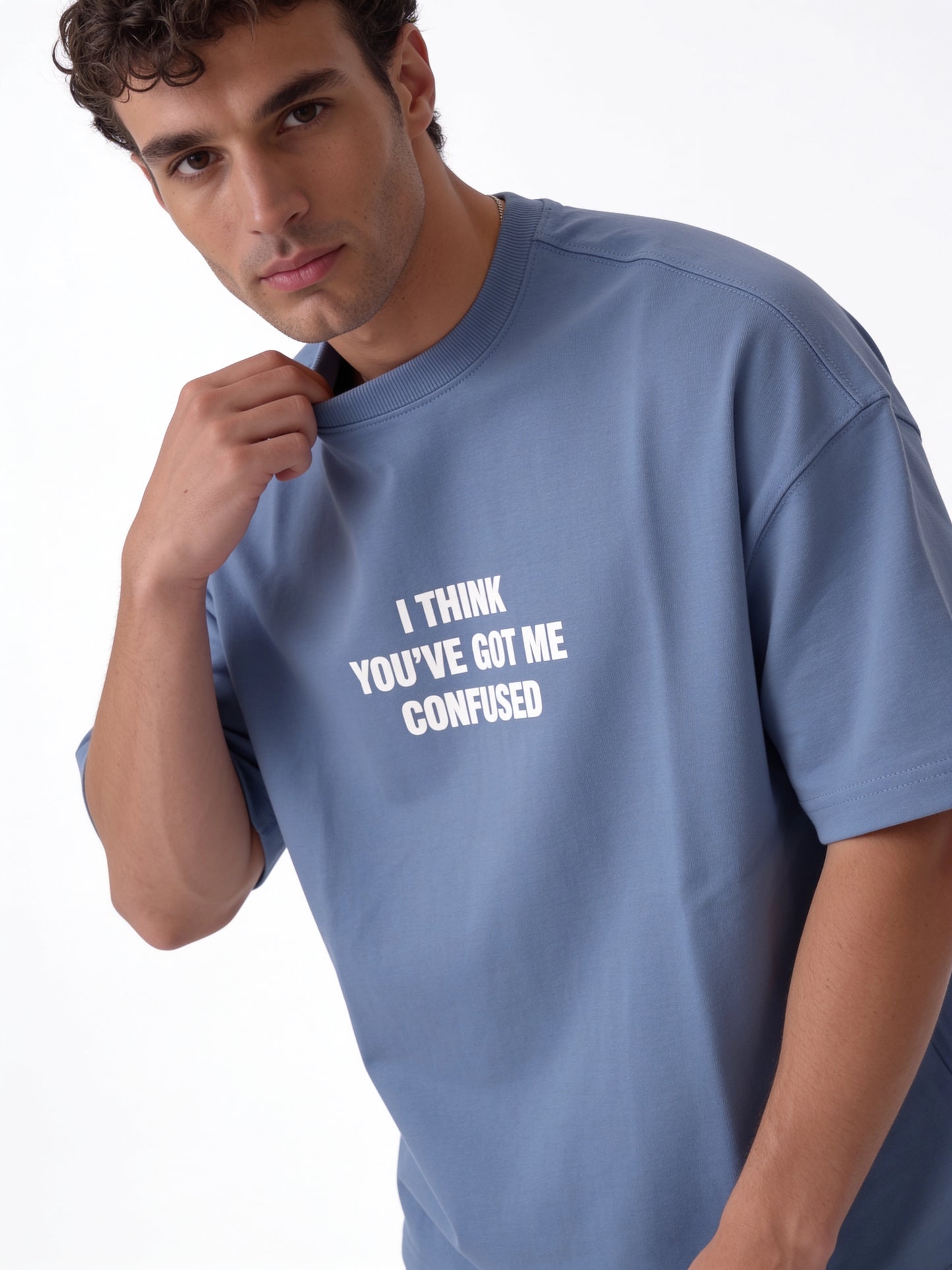 Typography Back Print T-Shirt Cotton Oversized Fit - seven