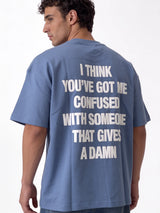Typography Back Print T-Shirt Cotton Oversized Fit - seven