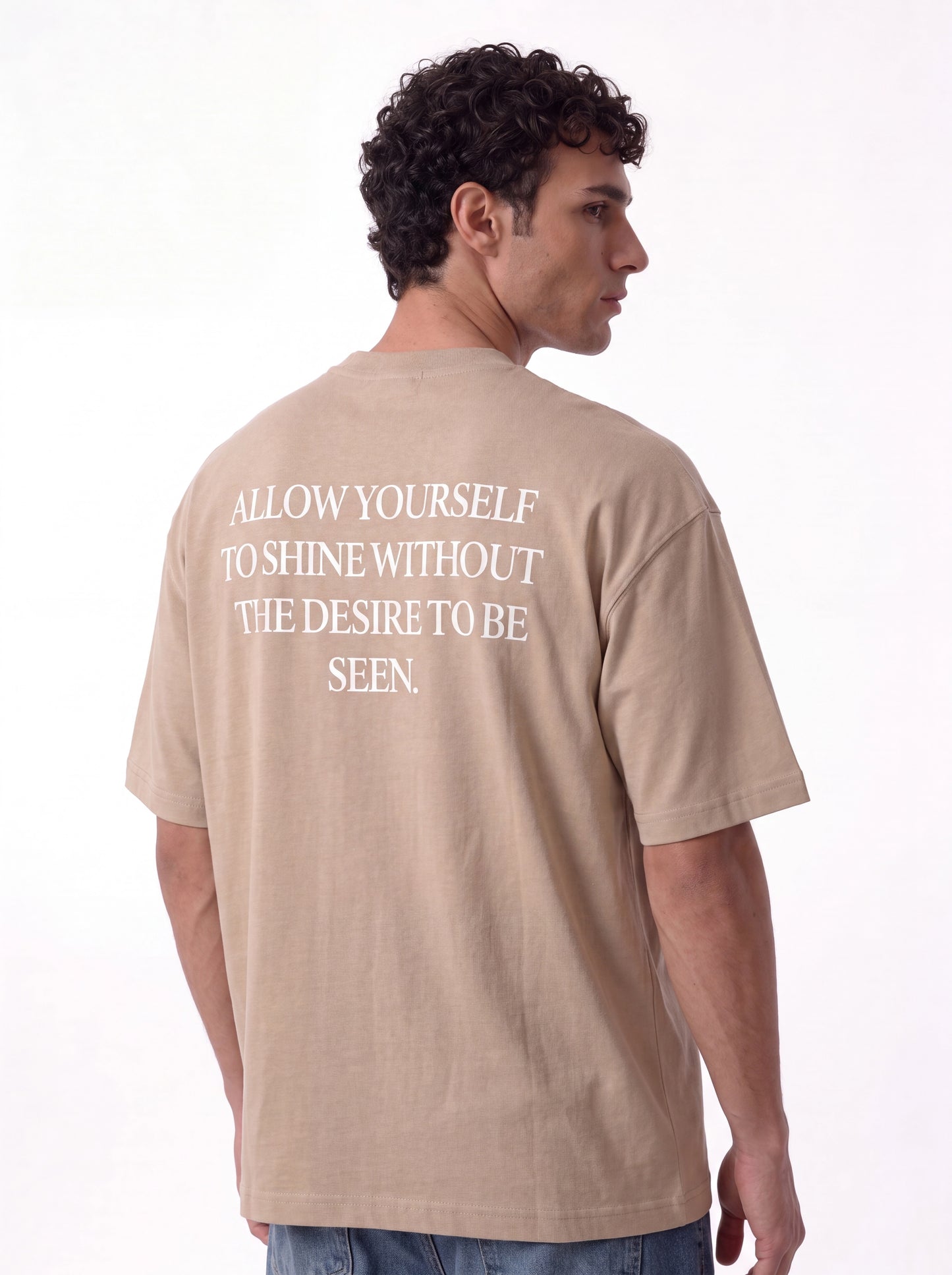 Front & Back Print T-Shirt Cotton Oversized Fit - seven
