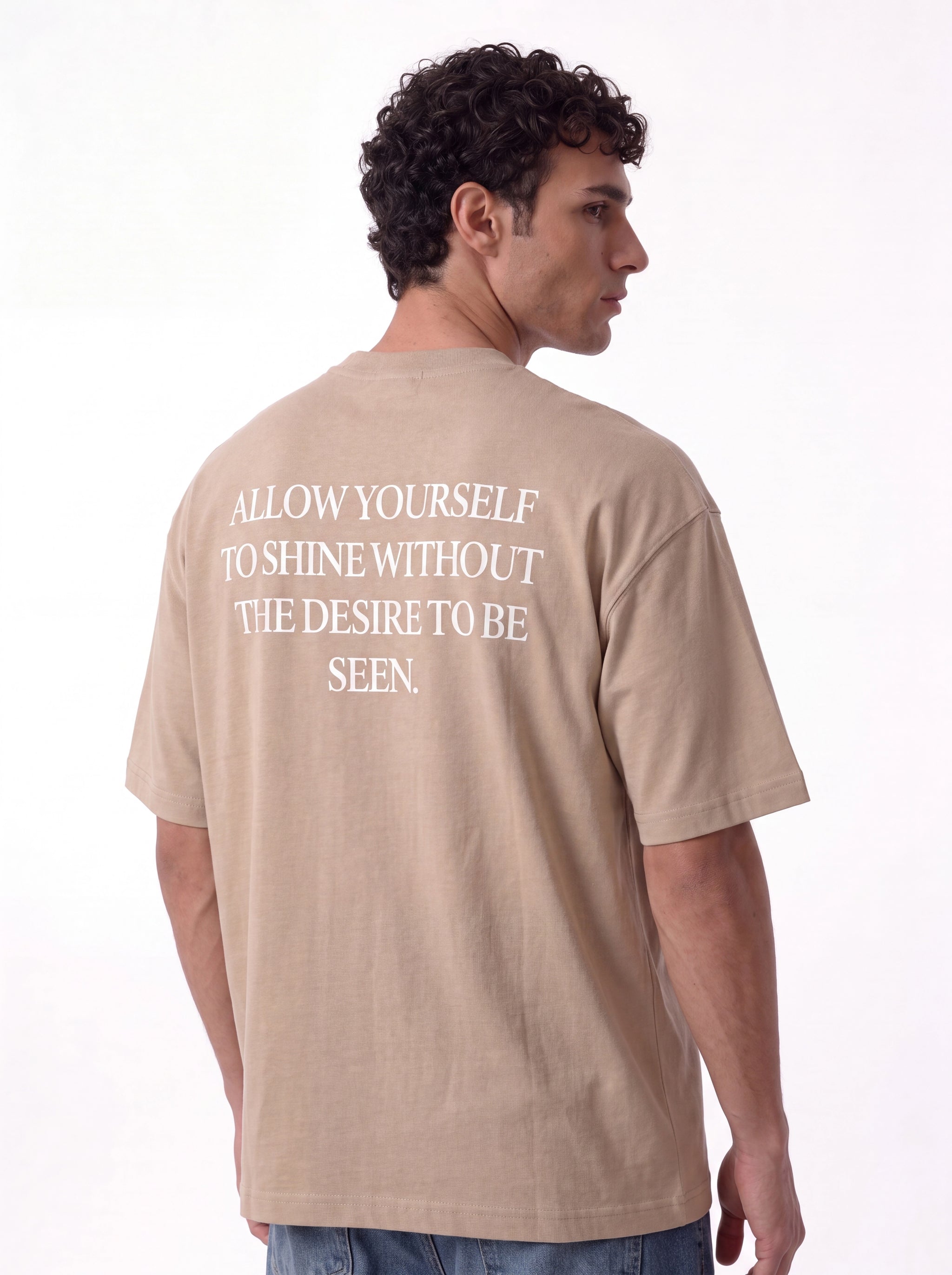 Front & Back Print T-Shirt Cotton Oversized Fit - seven