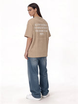 Front & Back Print T-Shirt Cotton Oversized Fit - seven