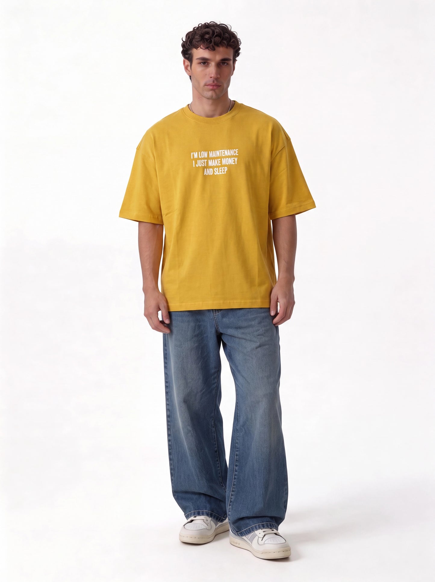 Front & Back Print T-Shirt Cotton Oversized Fit - seven