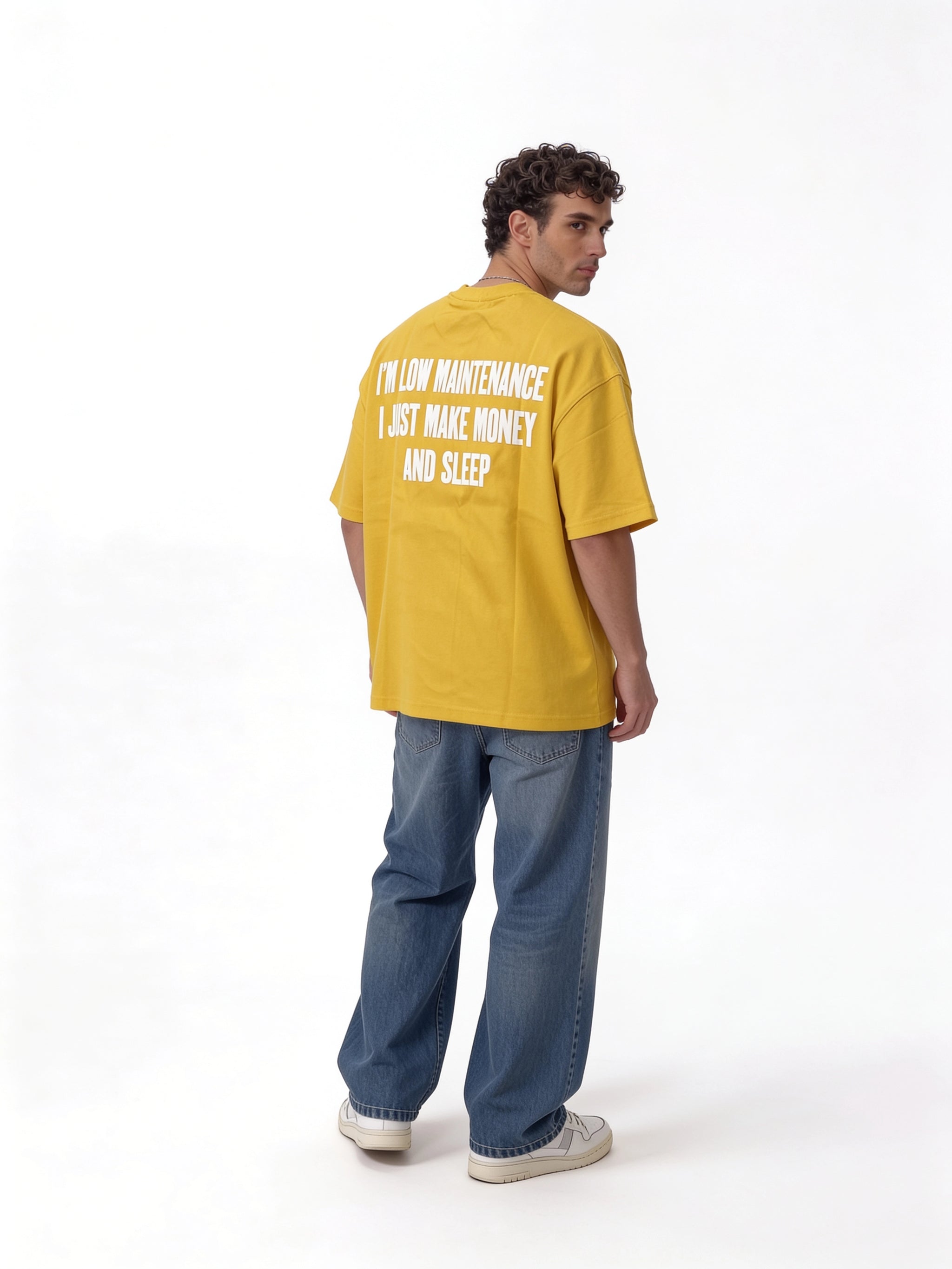 Front & Back Print T-Shirt Cotton Oversized Fit - seven