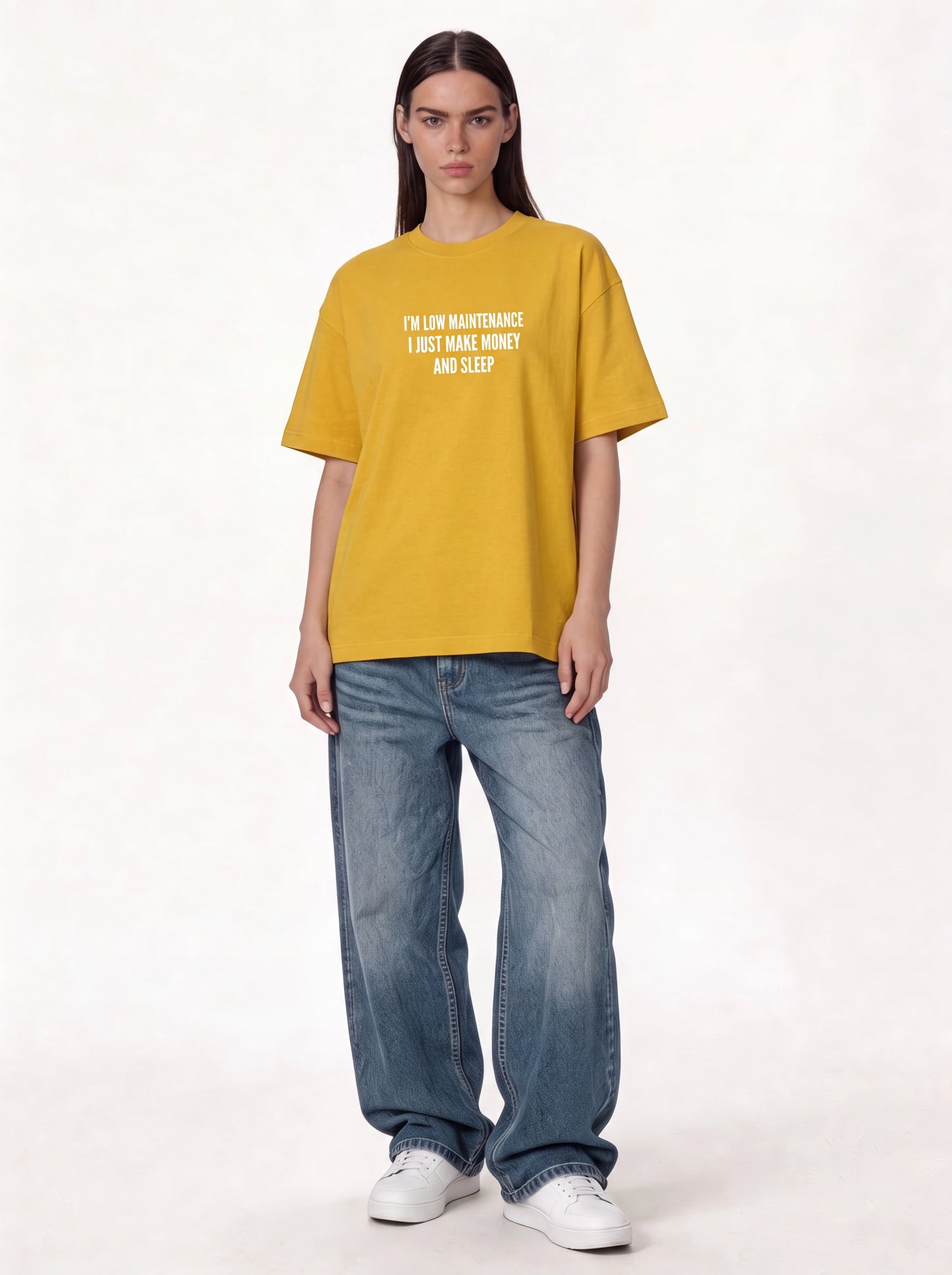 Front & Back Print T-Shirt Cotton Oversized Fit - seven