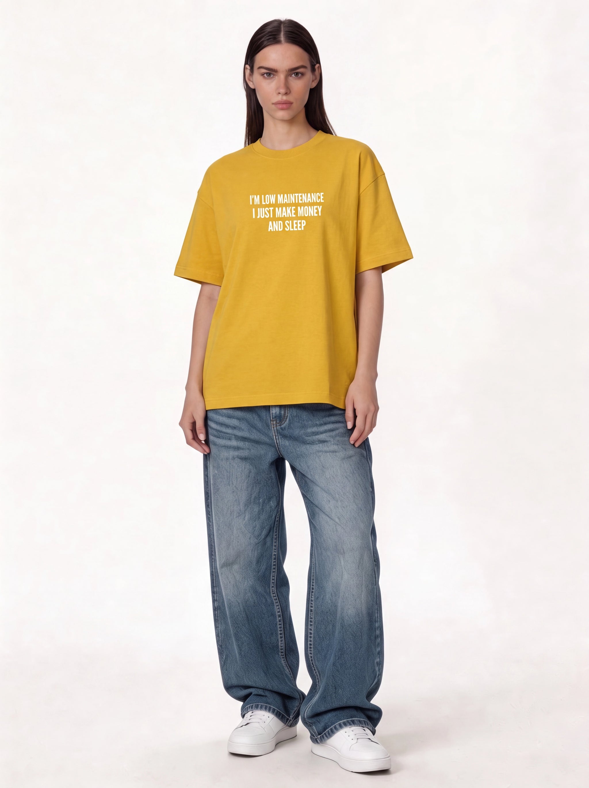 Front & Back Print T-Shirt Cotton Oversized Fit - seven