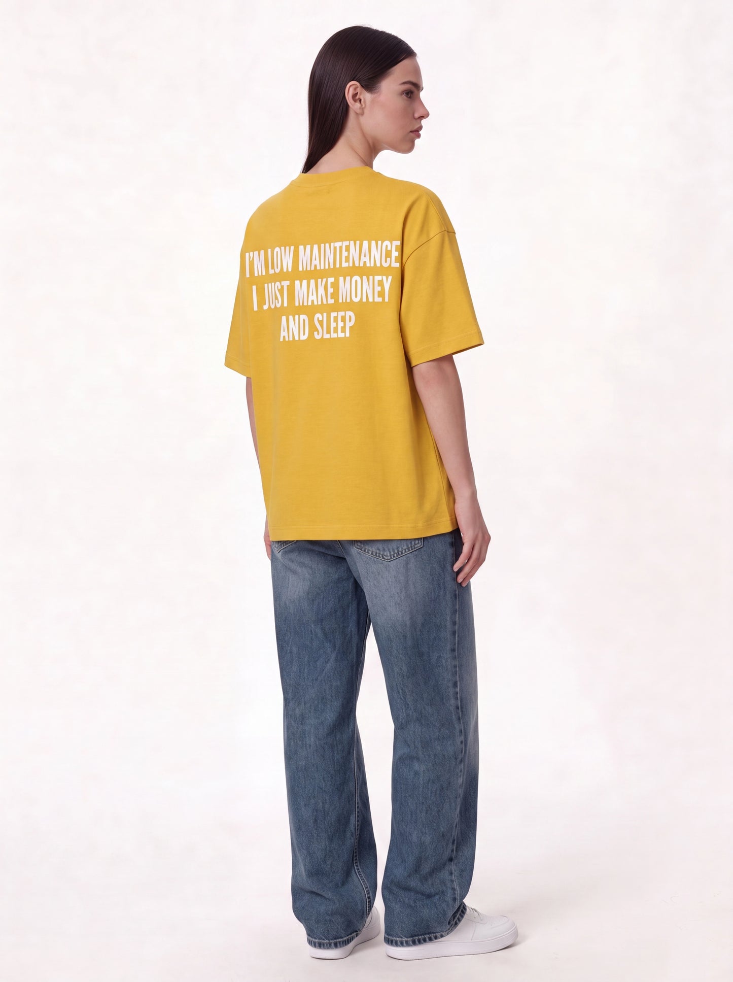 Front & Back Print T-Shirt Cotton Oversized Fit - seven