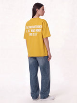 Front & Back Print T-Shirt Cotton Oversized Fit - seven