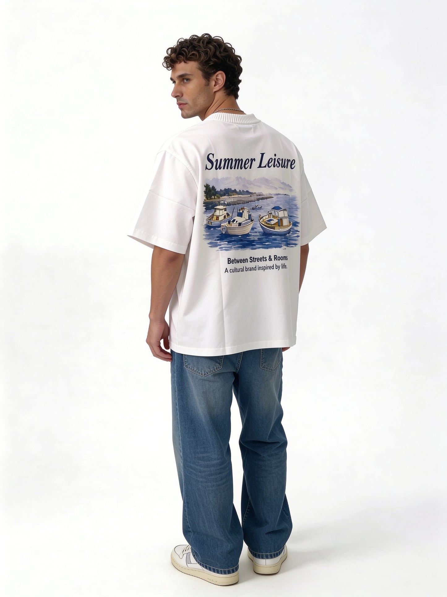 Scenic Back Print T-Shirt Cotton Oversized Fit - seven