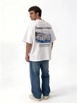 Scenic Back Print T-Shirt Cotton Oversized Fit - seven