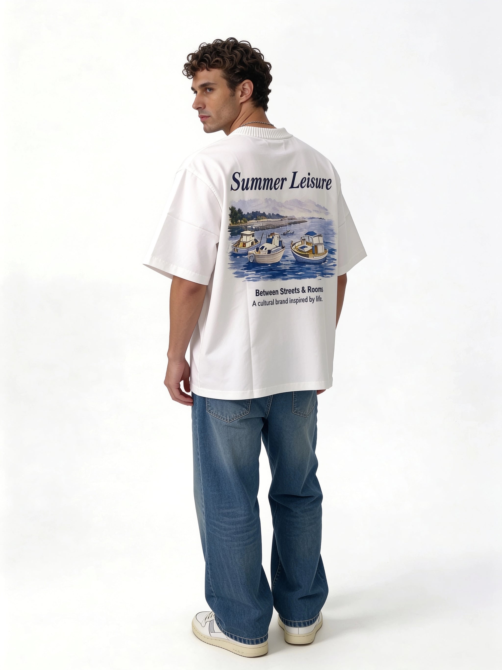Scenic Back Print T-Shirt Cotton Oversized Fit - seven