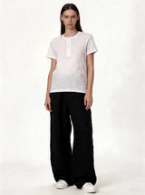 Buttoned Henley T-Shirt Cotton Regular Fit - seven