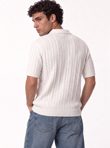Cable Knit Polo Shirt Knit Regular Fit - FND - VEN0014
