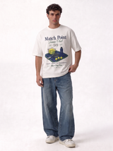 Tennis Club Graphic T-Shirt Oversized Fit - Seven - VEN0034
