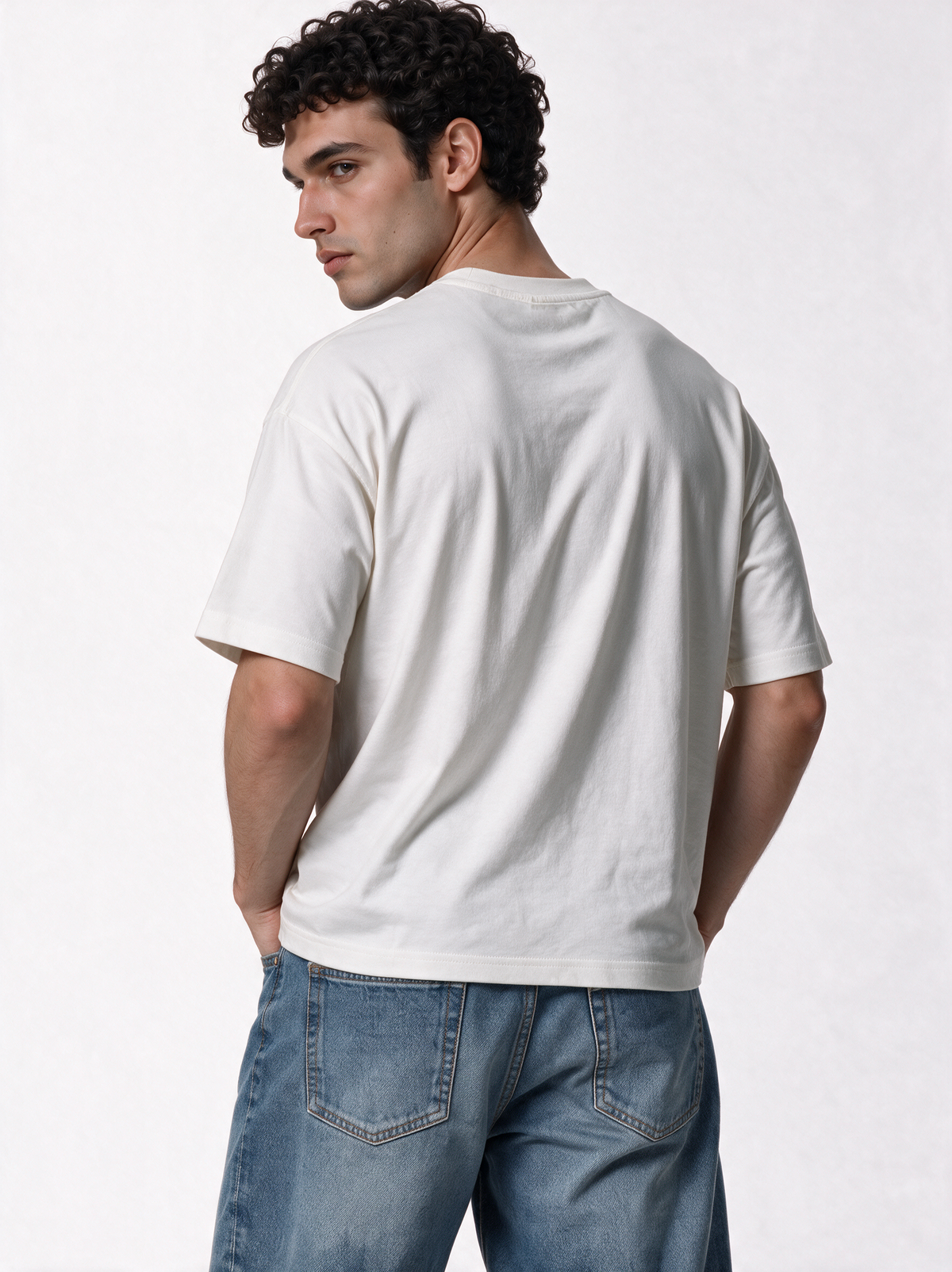 Panelled Graphic T-Shirt Oversized Fit - JE-X VEN0019